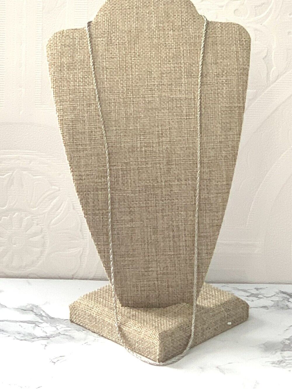 Vintage Monet Silver Tone Twisted Rope Chain Necklace 24" Signed Classic